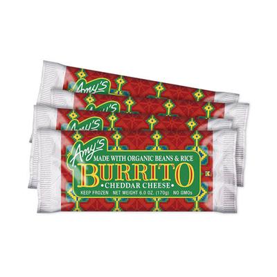 Amy's Cheddar Cheese, Bean and Rice Burrito, 6 oz Pouch, 4/Carton, Ships in 1-3 Business Days (GRR90300142)