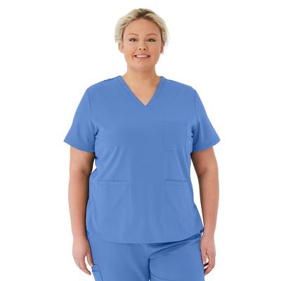 Medline Lex AVE Women's Scrub Top, Ceil Blue, Size 2XL, 1/EA (4802CBLXXL)