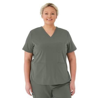 Medline Lex AVE Women's Scrub Top, Olive, Size L, 1/EA (4802OLVL)