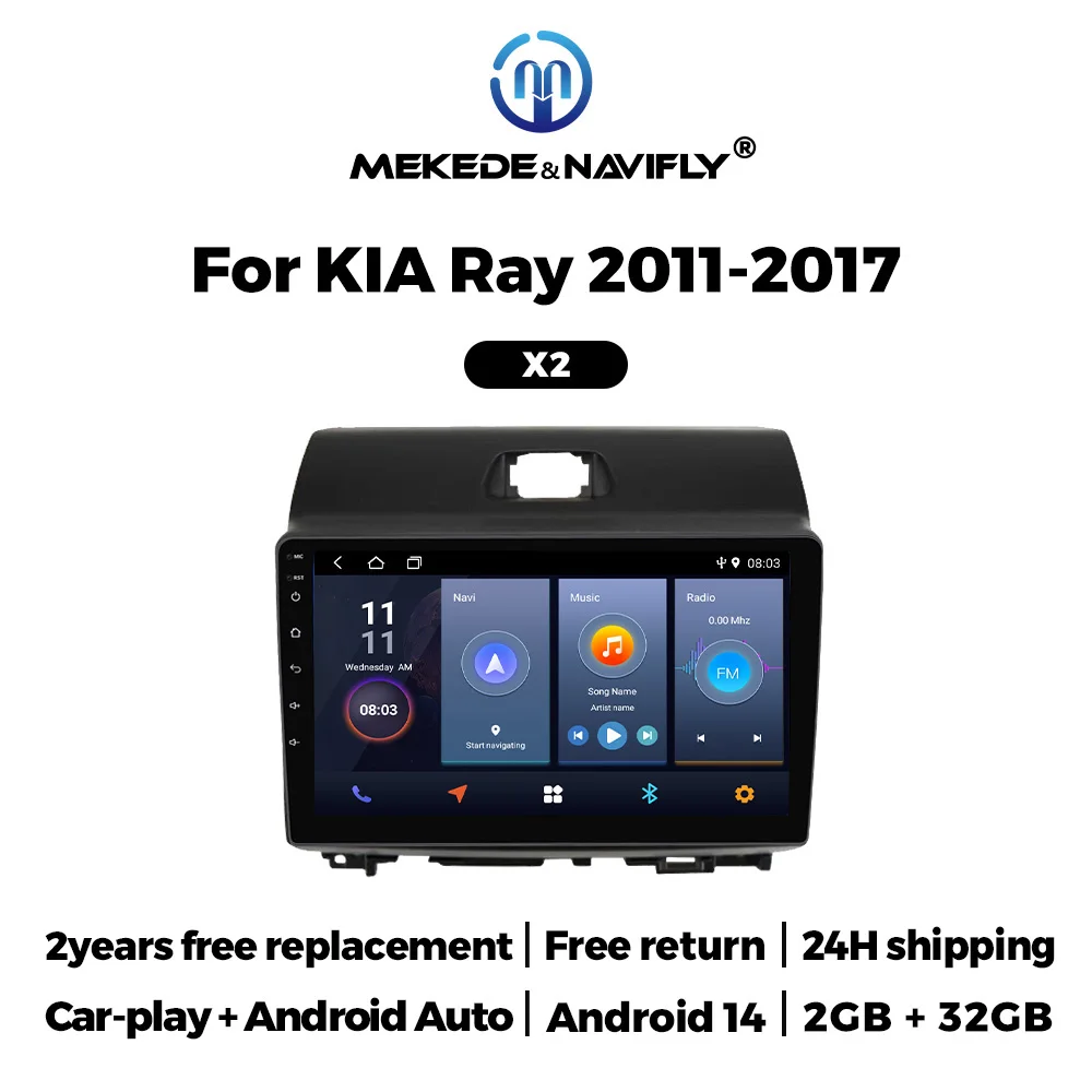 Neue 2011 für kia ray 2014-2017 Auto Multimedia-Player Android Auto Autoradio BT GPS Navigation Stereo Head Unit Wireless Carplay intelligente systeme für autos carplay carplay für auto autoradio Image