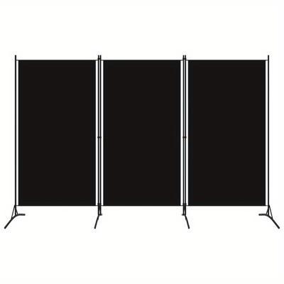 TEMU 3-piece Room Divider Black 260x180 Cm Image