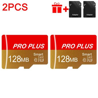 TEMU 2pcs Memory Cards With Adapter - 128gb, 64gb, 32gb, 16gb, 8gb, 4gb, 2gb, 1gb, U3 C10 A1 Tf Card For Tablet, Camera, Phone, Car Audio, Game Console - Real Capacity, Secure Storage, Pro Image