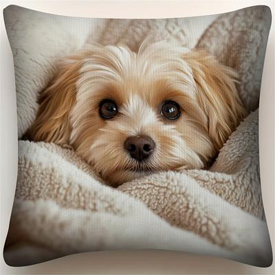 TEMU 1pc Give Your Room Father's Day Look With This Throw Pillow Cover, 2d Double-sided Print, No Pillow Insert, Zipper, No Embroidery Or Tassels, 100% Polyester For Image