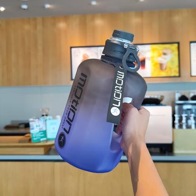 TEMU 1pc 2.2l//74.39oz Large Capacity Water Bottle With Straw, High Temperature Resistant, Leakproof Water Cup, Suitable For Sports, Fitness, Travel Image