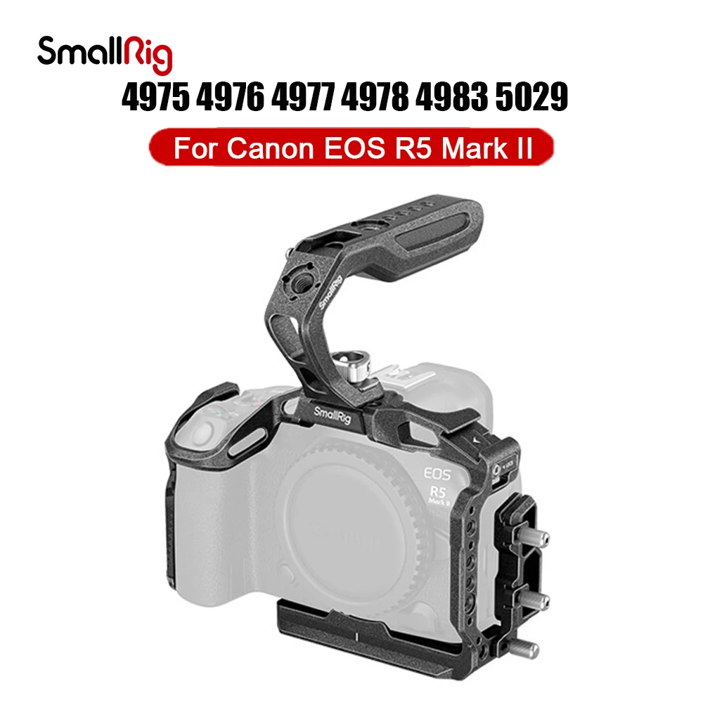 SmallRig 4975 4976 4977 4978 4983 5029 HawkLock Schnellwechselkäfig-Kit und Black Mamba-Zollkäfig-Kit für Canon EOS R5 Mark II-Kameras Image