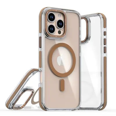 Hülle für iPhone 16 Pro max Magsafe Wireless Charging Case für iPhone 16 Plus, magnetische Metalllinsenrahmen, Tasten, transparente Abdeckung