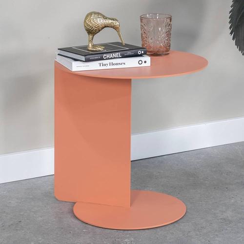 Sofatisch Couchtisch in Terracotta aus Metall