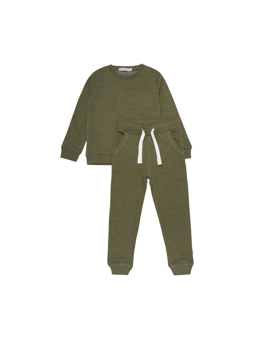 Minymo Langarmshirt & Hose Kinder oliv, 122 Image