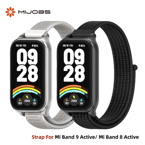 Bracelet en Nylon pour Mi Band 9 actif bracelet pour Xiaomi Mi Band 8 actifbracelet de garde montre intelligente accessoires de ceinture de poignet