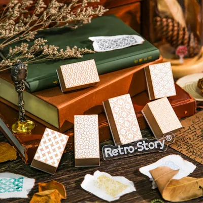 Vintage Wooden Rubber Stamp Bottle Shape Flower Printed DIY Scrapbooking Albums Stamp Stationery