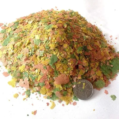 100g/packSmall Tropical Ornamental Fish Feed Aquarium Fish Thin Slice Feed Fish Feed Seedling Growth