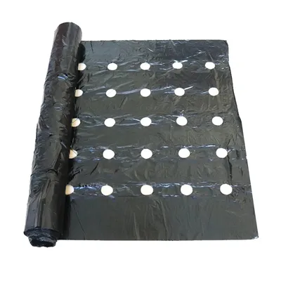 5Holes Black Mulch Film Gardening Flower Vegetable Seedling Plants Plastic Perforated PE Film