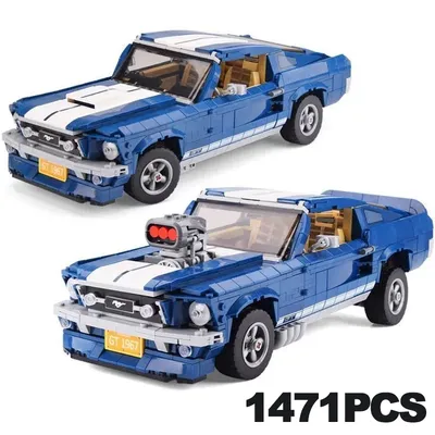 Technical MOC 10265 Forded Mustang Muscle Sports Car Building Block Model Racing Vehicle Assemble