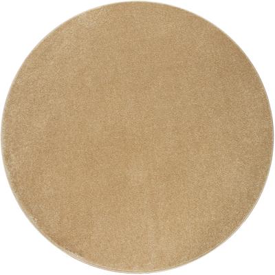 Teppich PACO HOME "Porto 890", gold (goldfarben), H:13mm Ø:200cm, Polypropylen, Teppiche, Kurzflor, Uni-Farben, ideal im Wohnzimmer & Schlafzimmer Image