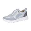 Plateausneaker WALDLÄUFER "H-AJALA", Damen, Gr. 5 (38), blau (hellblau), Nubukleder, Textil, kontrastfarbene Details, sportlich, Schuhe, Halbschuh, Schnürschuh, Freizeitschuh mit Kontrastbesätzen, Weite H