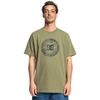 T-Shirt DC SHOES "DC Corpo", Herren, Gr. L, grün (deep lichen grün), 75% Baumwolle, 25% Baumwolle, Kurzarm, Shirts