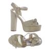 Catwalk Damen Sandale, Gr. 36, gold, kein Etikett
