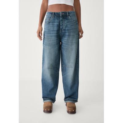 Stradivarius Adjustable baggy jeans Overdyed blue 14