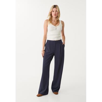Stradivarius Smart straight-leg trousers Dark blue 8