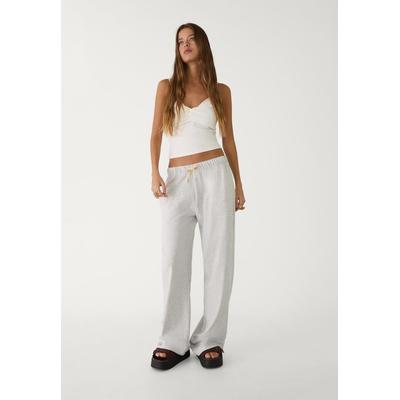 Stradivarius Jogger trousers with cord Grey melange M