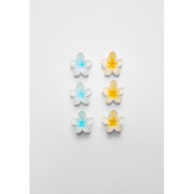 Stradivarius Set of 6 mini flower hair clips Navy blue OS