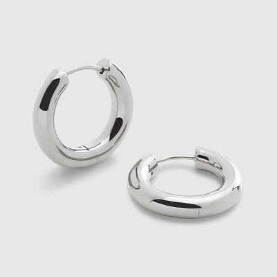 Sterling Silver Click Small Hoop Earrings