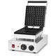VERTES Belgisches Waffeleisen, 4 Waffeln, 80 Stk./h, 0-300°C, Timer, teflonbeschichtet, Gusseisen, Edelstahl, 1600W