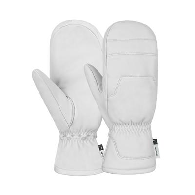 Fäustlinge REUSCH "Sense Mitten", Damen, Gr. 7, weiß, 50% Polyester, sportlich, Handschuhe, mit winddichter und atmungsa