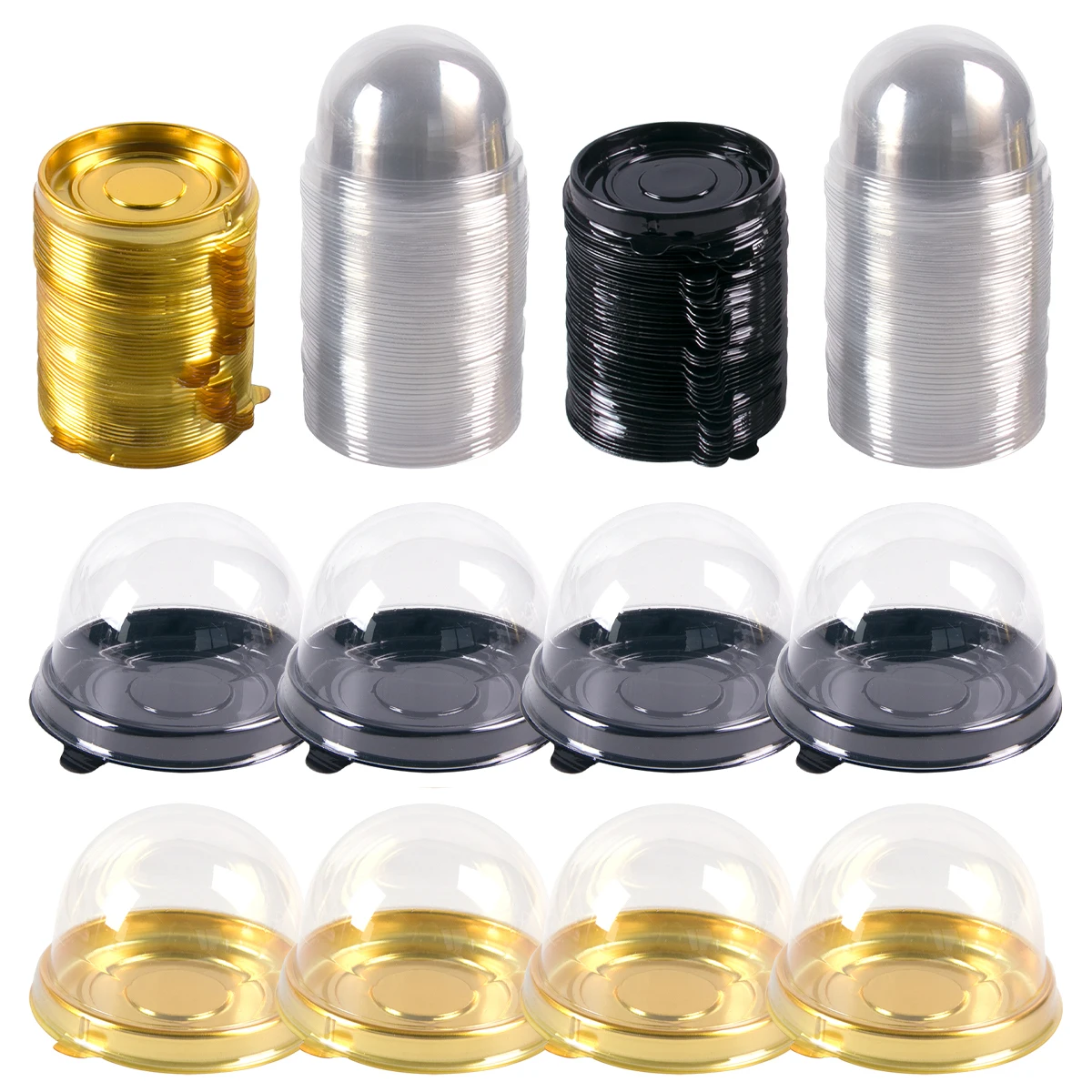 10/20 stücke Mini Dessert Kuchen Box Container Transparent Dome Cupcake Verpackung Boxen Hochzeit Geburtstag Party Liefert Weihnachten Geschenk Image