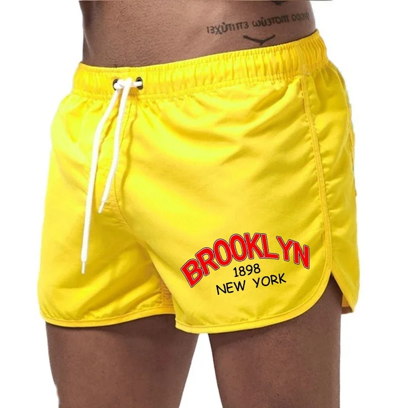 Brooklyn Mode Herren Boardshorts Hohe Qualität Männlich Strand Lässige Mode Kurze Hosen Männlichen Sommer Laufen Radfahren Fitness Shorts Image