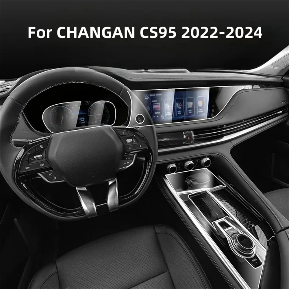 TPU Anti-Scratch-Autotür Mittel konsole Medien Armaturen brett Navigations schutz folie für Changan CS95 2015-2018 Auto Innenraum Image