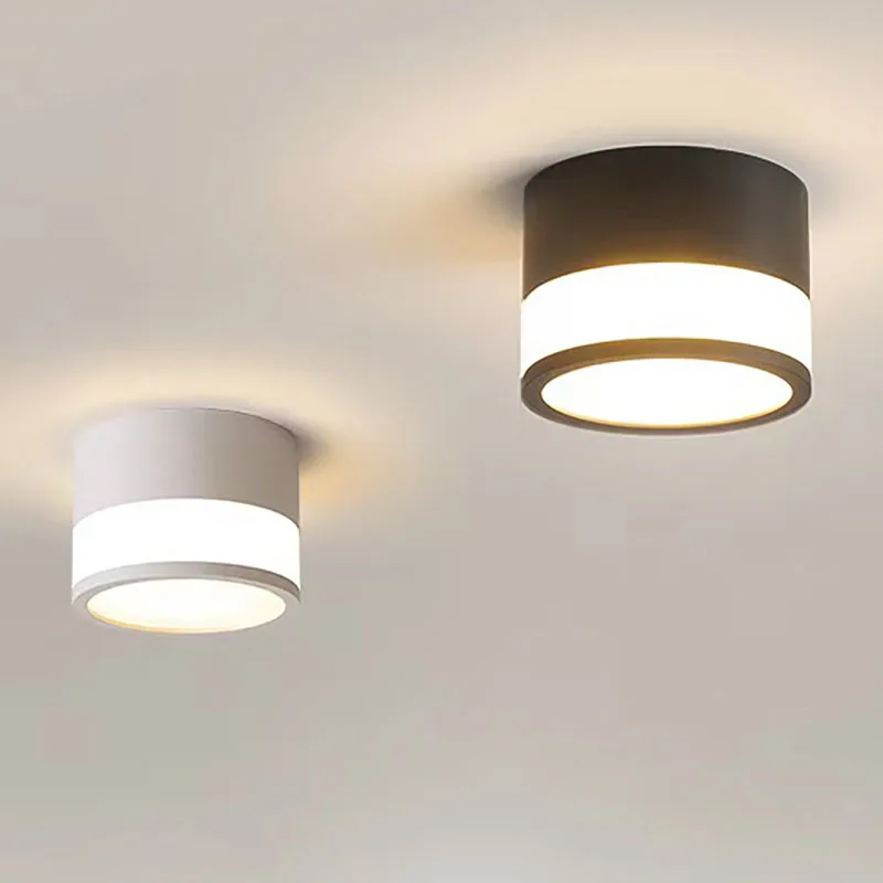 LED-Downlight-Deckenleuchte 9W 15W Nordischer oberflächenmontierter LED-Strahler, Wohnzimmer, Schlafzimmer, Innenbeleuchtung AC220V