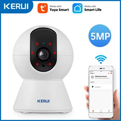 KERUI Mini Indoor Wireless 5MP Tuya Smart WiFi IP Kamera Home Security CCTV Überwachungs Kamera Mit Auto Tracking Onvif