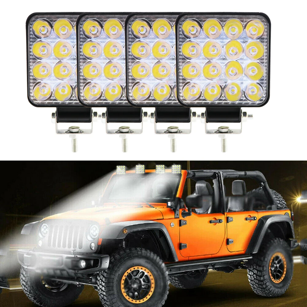 EIRUIYO 12V 24V LED-Lichtleiste 42W 48W Mini-LED-Arbeitslicht Off-Road-Scheinwerfer für Jeep Truck 4X4 Auto SUV ATV Barra LED-Scheinwerfer Image