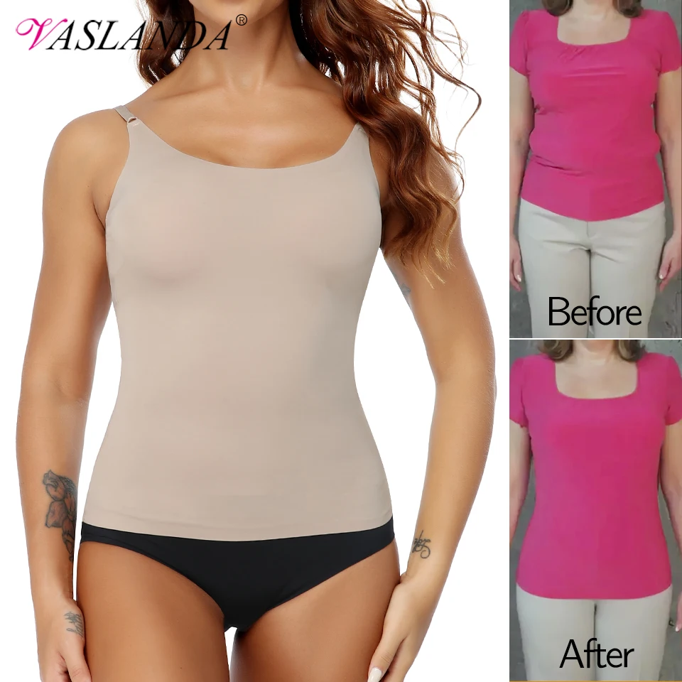 Frauen Shapewear Tops Taille Trainer Bauch-steuer Body Former Gestaltung Tank Top Abnehmen Unterwäsche Nahtlose Kompression Camisoles Image