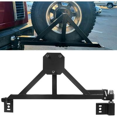 TEMU Tire Carrier Mount Compatible With All H2 Wdrop Down Option Black, Heavy Duty