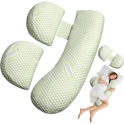 TEMU Adjustable Maternity Cushion For Full - Lumbar, Back, Hips, Legs & Belly With Removable Washable Cover