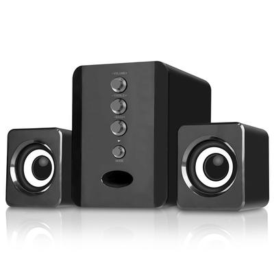 TEMU 1pc Lixada D-202 2.0 Channel Usb Speaker System, Portable Volume Control, Uncharged , Desktop Laptop Smartphone Compatible, Wired Computer Stereo Music Player Subwoofer