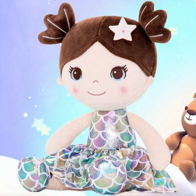 TEMU Cute Interactive Plush Toy Doll For Kids And Fashionable Girls, Shaped Like A With Stars