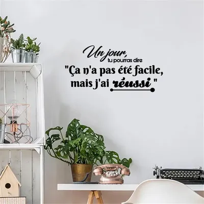 1 pc heißer Verkauf französische Phrase Wanda uf kleber un jour tu pourras dire wasserdichte Wanda uf kleber abnehmbare Wanda uf kleber DIY Tapete Image