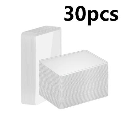 TEMU 30pcs Premium Pvc Hard Card Sleeves, Transparent Protectors For Trading Cards, Sports Cards, Business Cards - , Clear Plastic, Ideal For Collectors And Professionals, Card Sleeves Protector