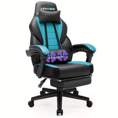 TEMU Lemberi Gaming Chairs With Footrest, Ergonomic For Adults, Big And Tall Gaming Chair 400lb Weight Capacity, Gaming Computer Gamer Chair With Headrest And Lumbar Support