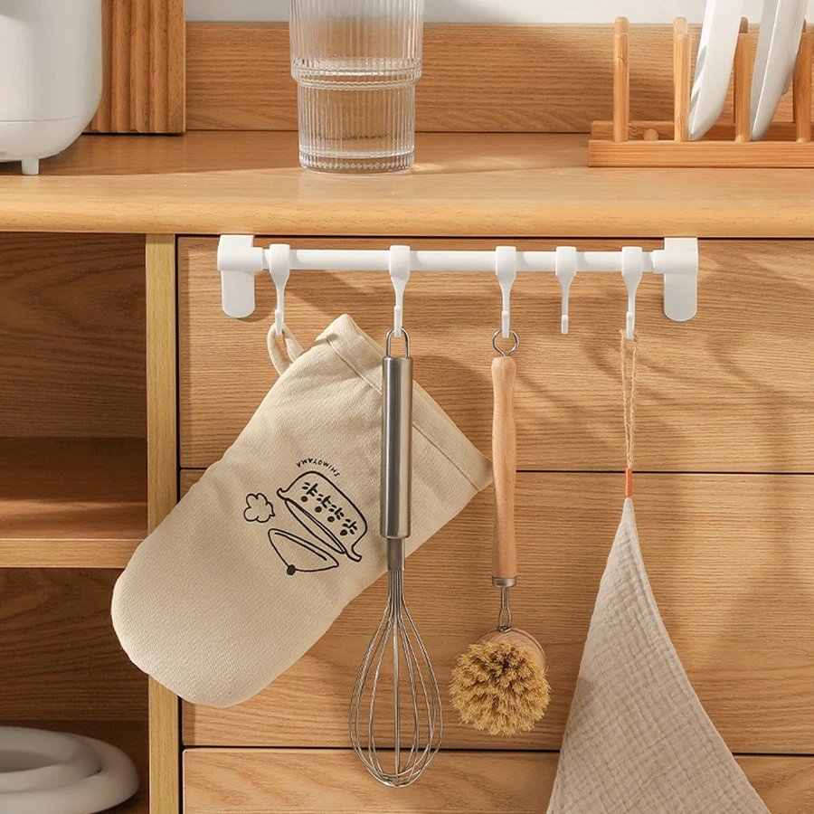 1/2pcs Laminat Haken Regal Küchen schrank Tür Handtuch halter Schublade Tür Regal Kleider schrank Kleider ständer Tasche Kleiderbügel Image