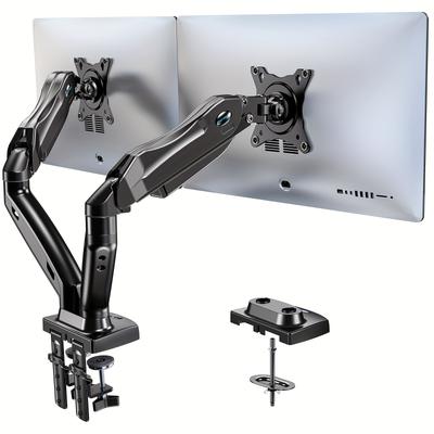 TEMU To 30 Inch Dual Monitor Stand, Each Dual Monitor Arm Supports 4.4 To 19.8 Lbs, Fully Adjustable Desktop Dual Monitor Mount With C-clamp And Grommet Base, Suitable For Computer Screens