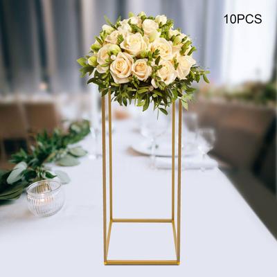 TEMU 10pcs Stands Freestanding Metal Rack Wedding Table Decor Rack Golden