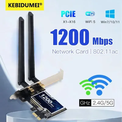 1200Mbps Wireless PCI-e Adapter 2,4G/5GHz Bluetooth 4,0 WiFi Wlan Karte 802,11 ac Desktop Wifi PCI Express Adapter für Win 7 10 11