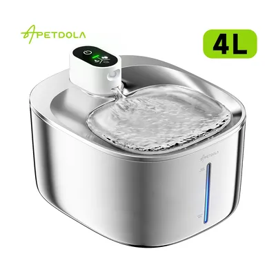 Apetdola 4l drahtlose Katze Wasser brunnen Auto Sensor Trinkbrunnen für Katzen Hund Trinker Haustier Image
