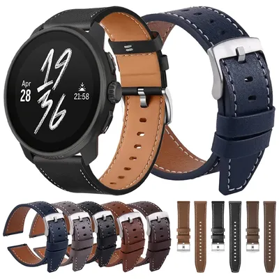 20 mm 22 mm Band für SUUNTO RACE S/OCEAN/VERTICAL/5 9 PEAK PRO Lederarmband für Suunto 3 Fitness Image