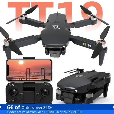 TT19-b UAV mit 5G WiFi FPV Hindernis vermeidet Drohne GPS RC Quadcopter 1080P HD Kamera Bürstenloser Motor Optischer Fluss für Anfänger