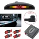Sensore di parcheggio LED Parktronic per auto con 4 sensori Sistema di rilevamento del monitor radar